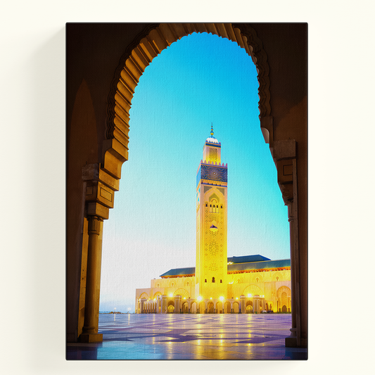 Blue and Gold Mosque Archway Poster