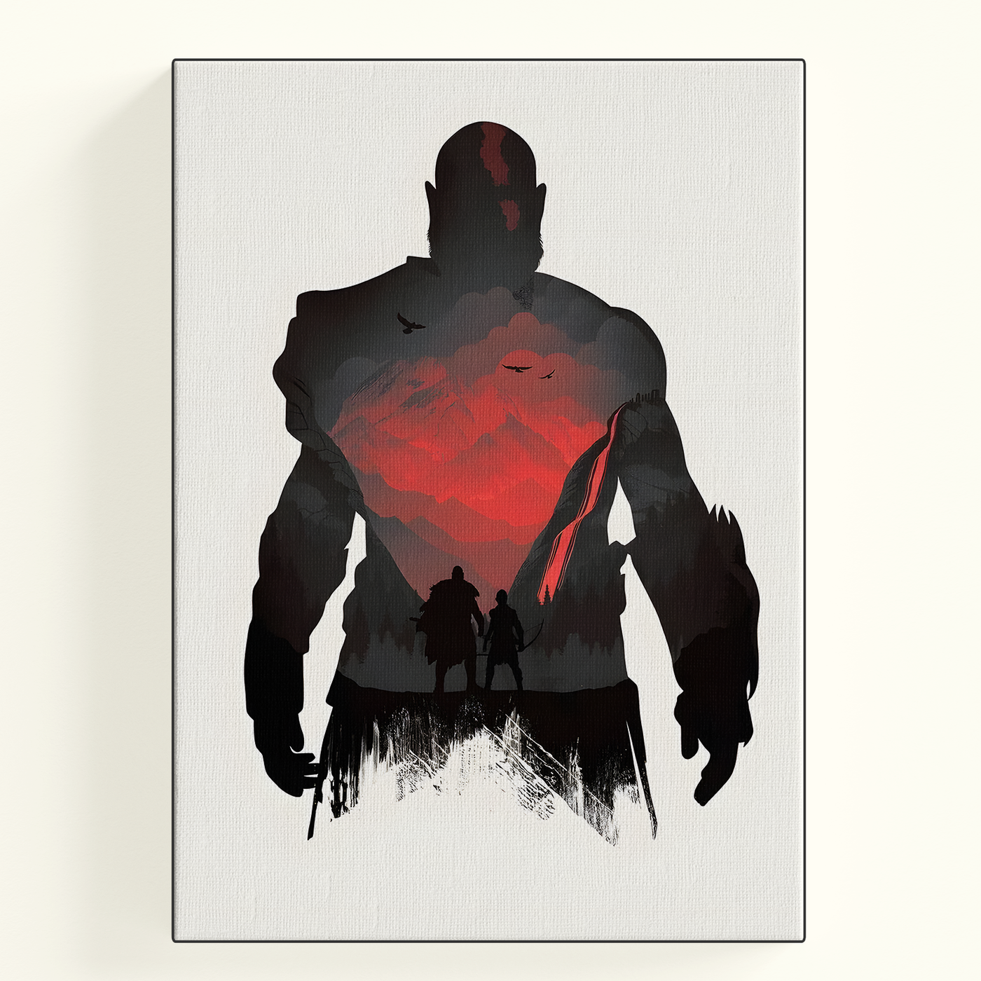 Dark Warrior Silhouette Poster