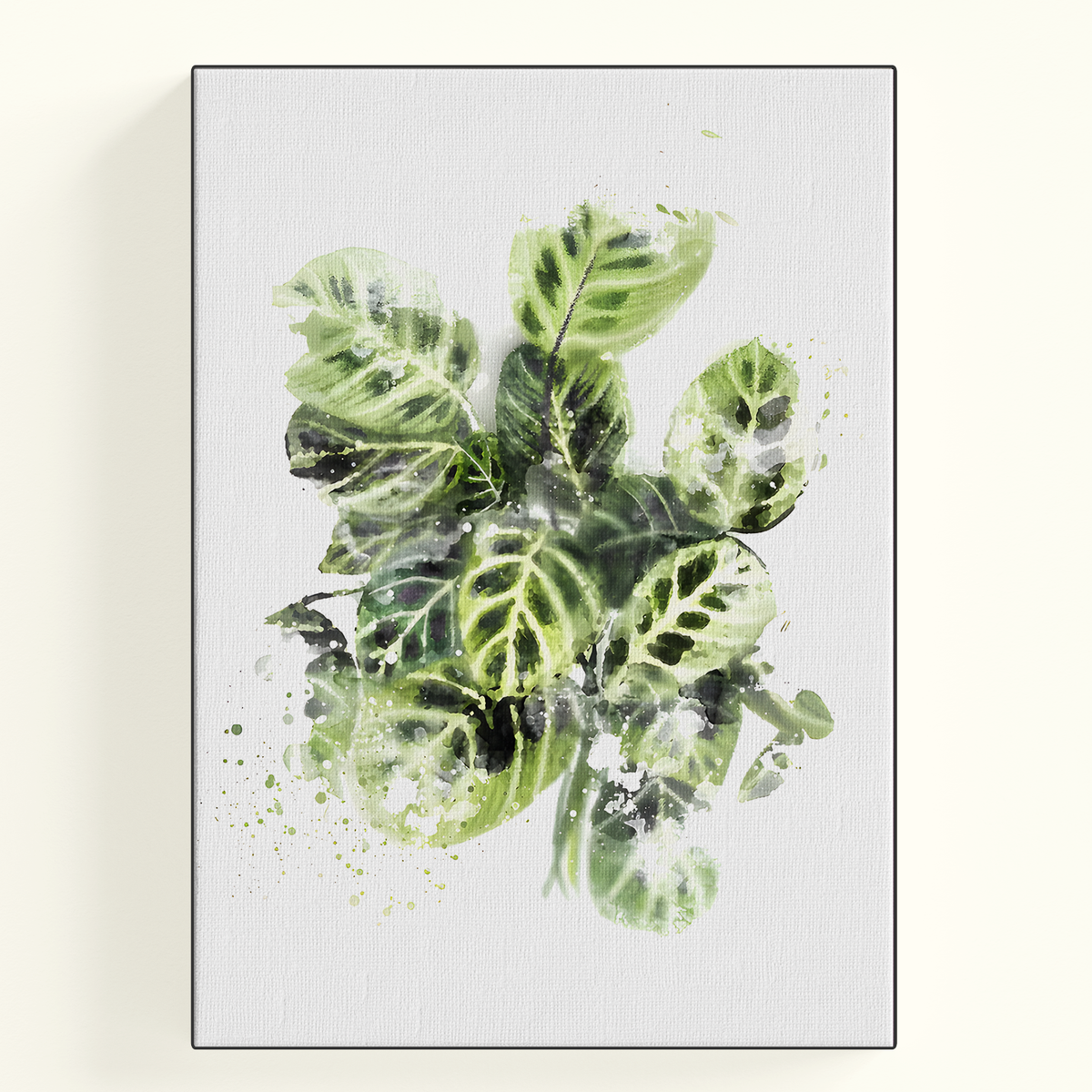 Watercolor Botanical Leaves Dense Green Poster