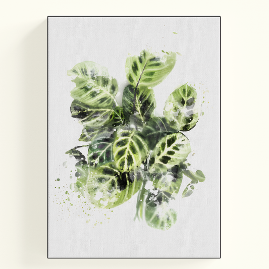 Watercolor Botanical Leaves Dense Green Poster