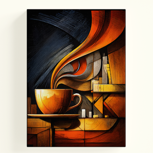 Abstract Coffee Cup Poster