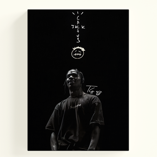 Black and White Travis Scott Album Poster