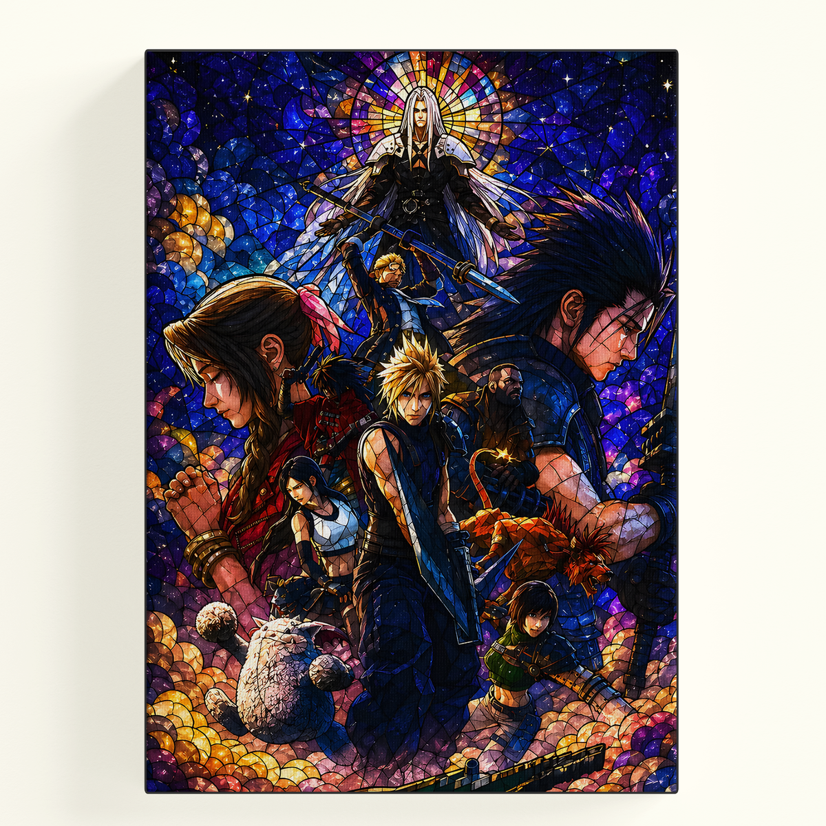 Colorful Final Fantasy 7 Remake Group Poster