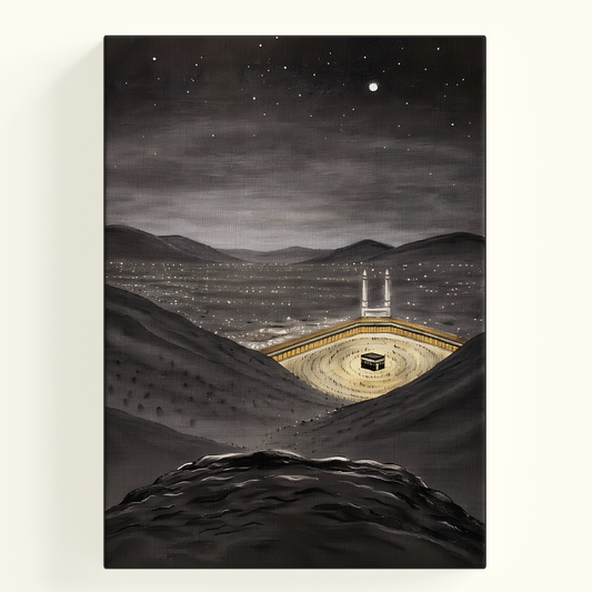 Kaaba Night Blue Poster