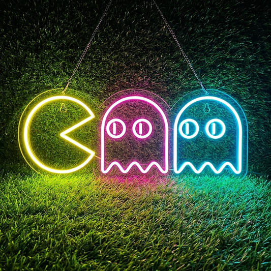 Pacman Gaming Neon Sign