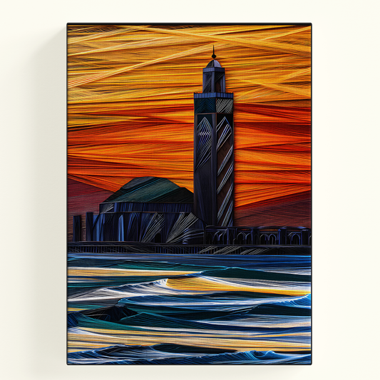 Hassan II Mosque Coastal Poster