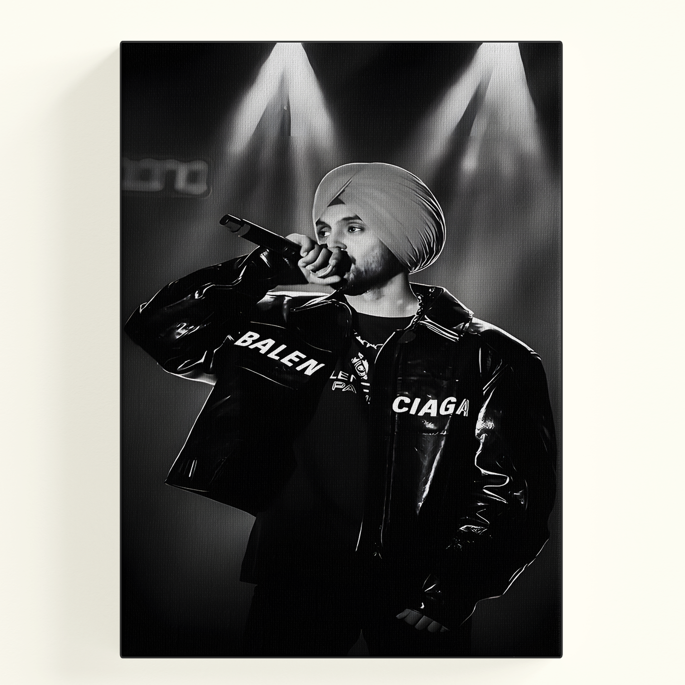 Black and White Diljit Dosanjh Poster
