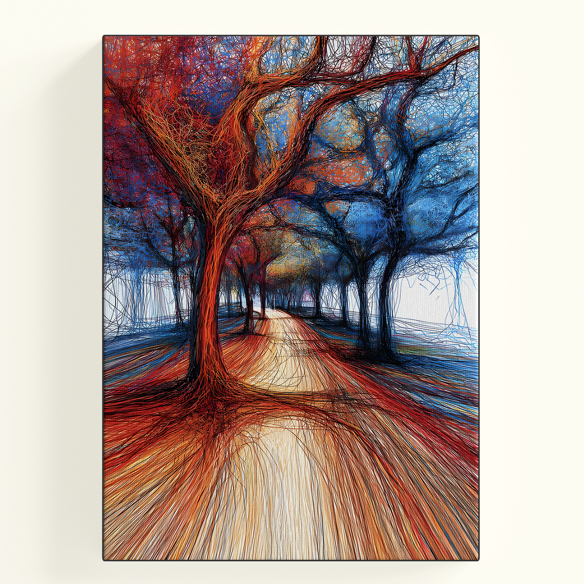 Winter Forest Path Poster