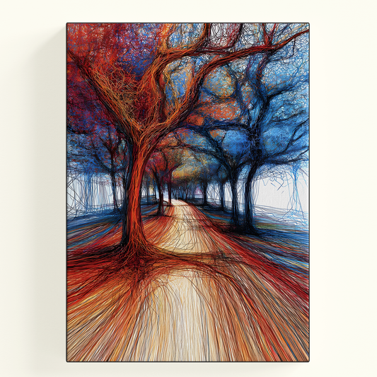 Winter Forest Path Poster