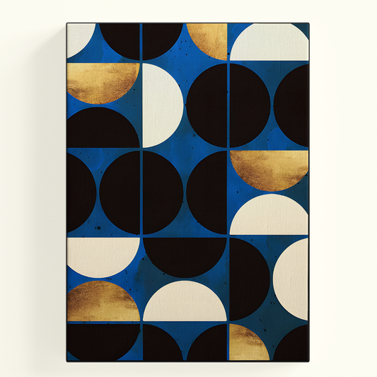 Geometric Abstract Circles Blue Poster