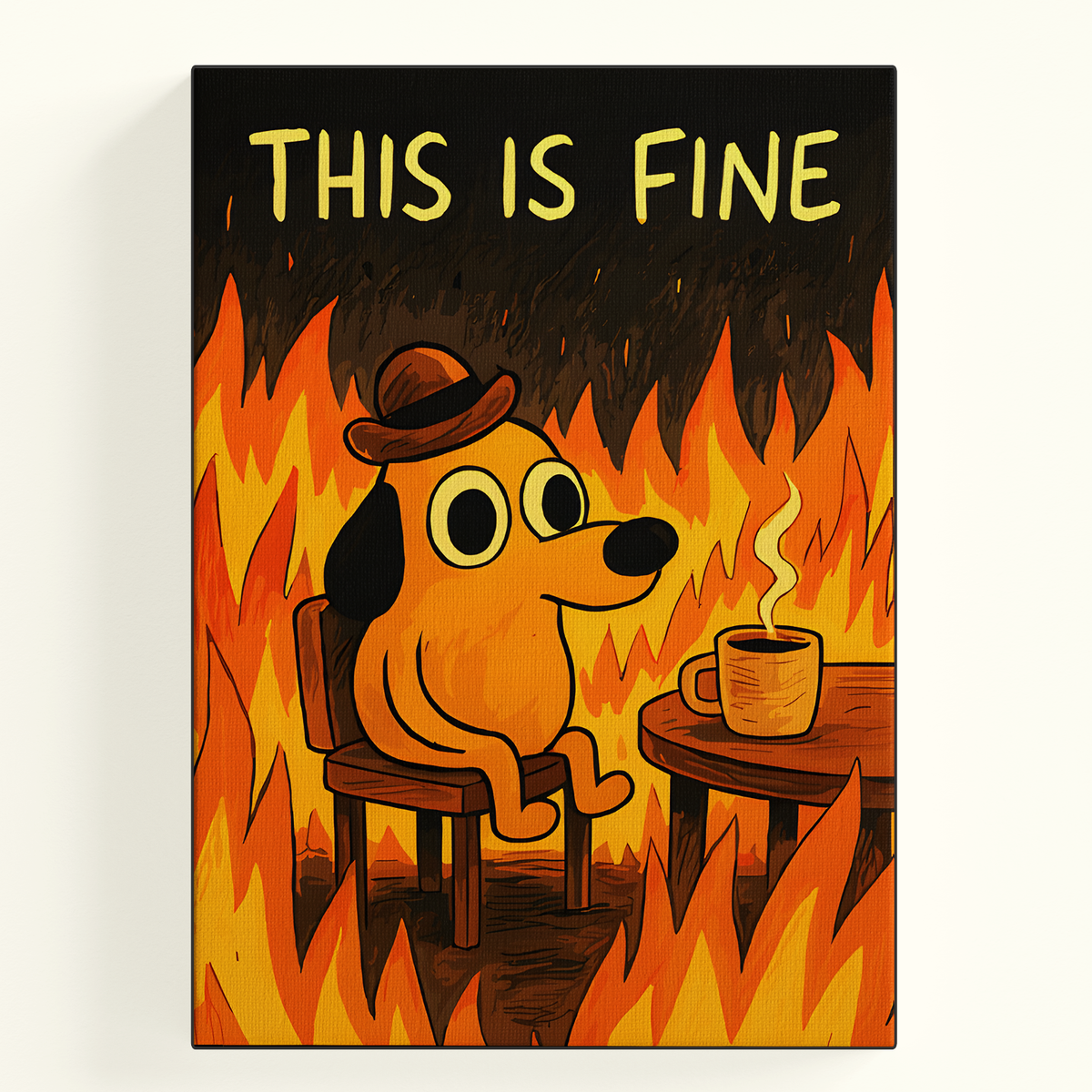 This Is Fine Meme Poster