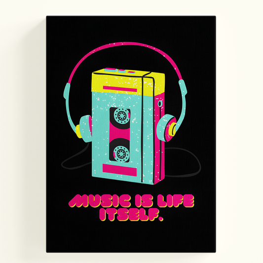 Headphones Music Is Life Poster