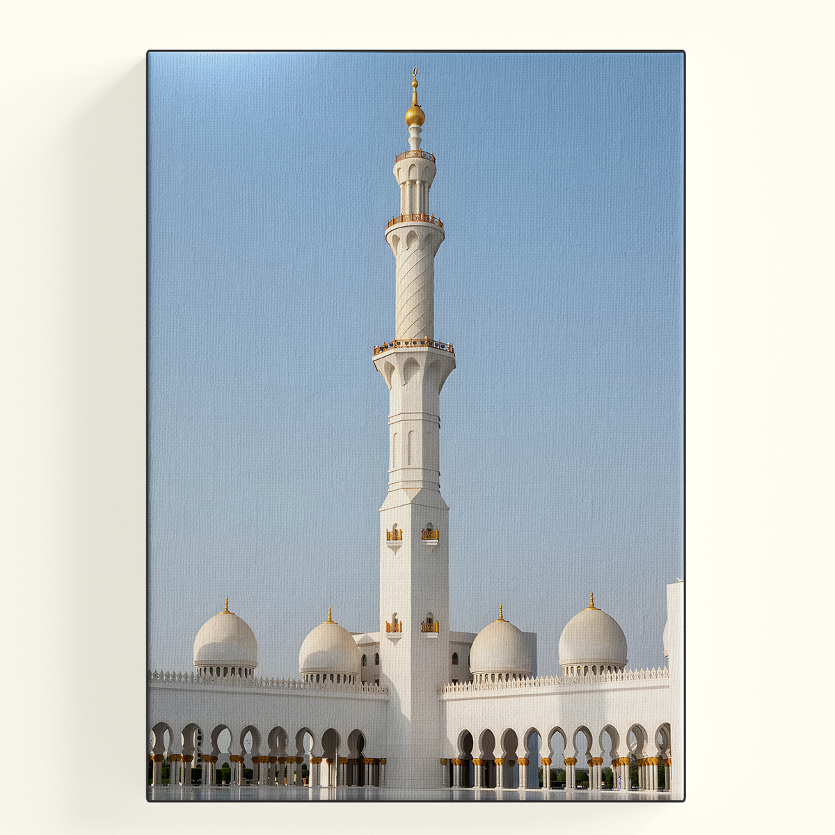 White Mosque Minaret Poster