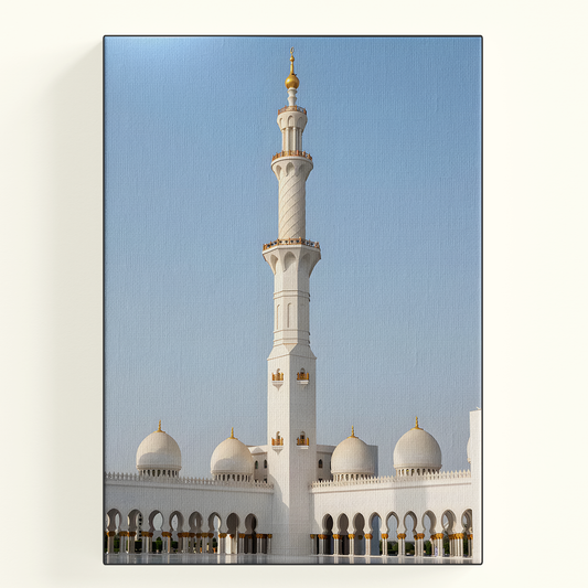 White Mosque Minaret Poster
