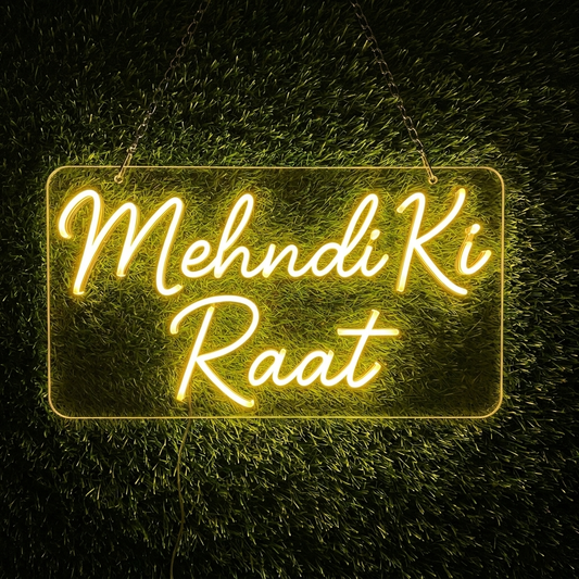 Mehndi Ki Raat Wedding Neon Sign