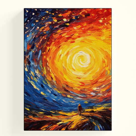 Starry Night Swirl Tree Poster