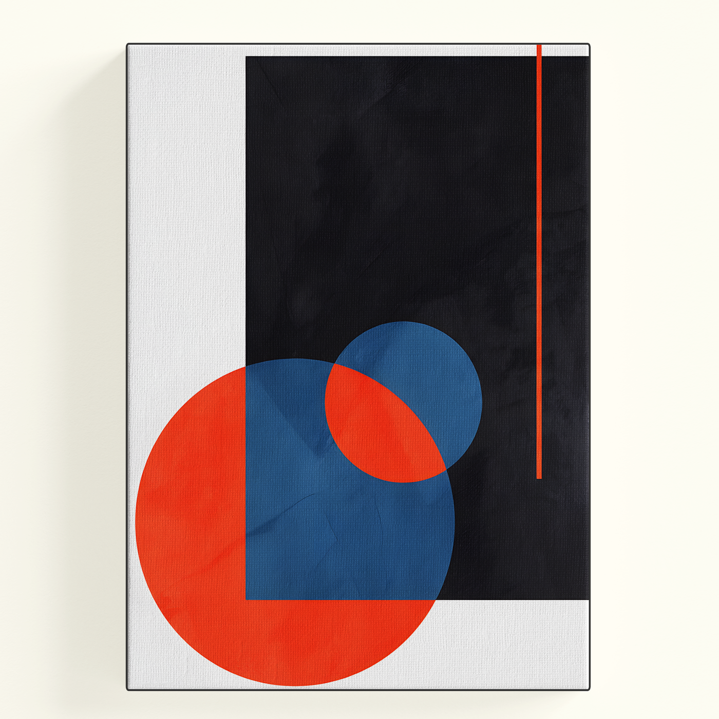 Geometric Abstract Blue Red Circle Poster