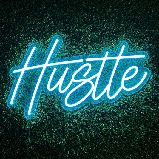 Hustle Motivational Neon Sign