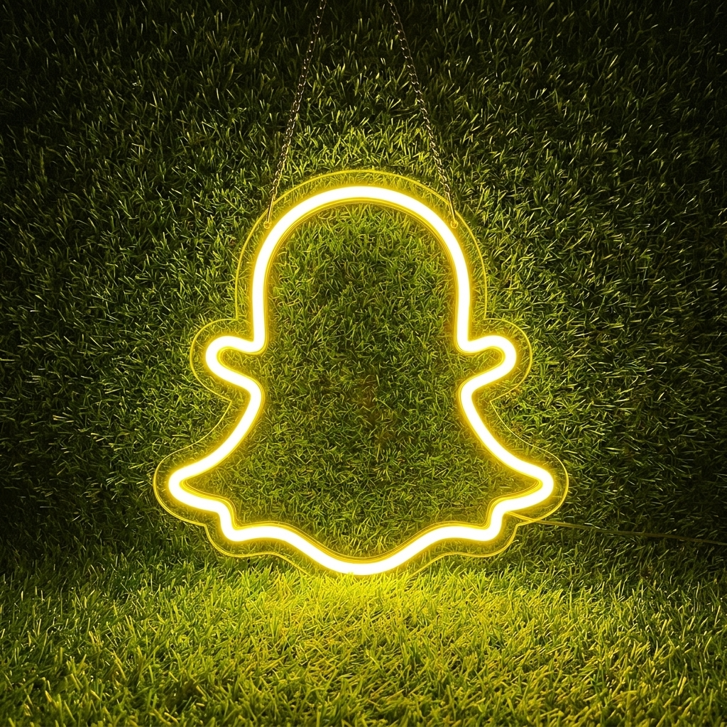 Snapchat Logo Neon Sign