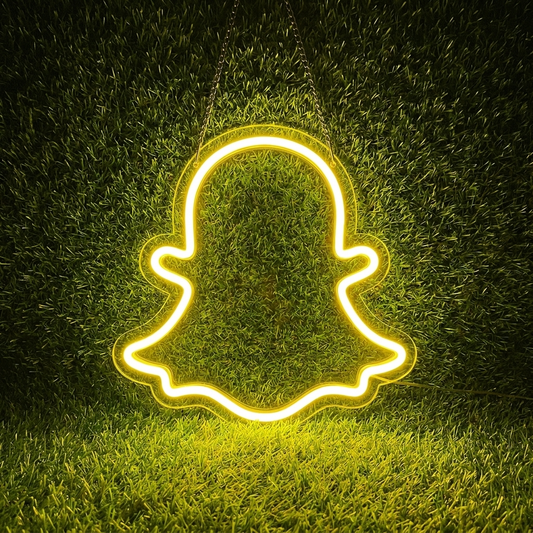 Snapchat Logo Neon Sign