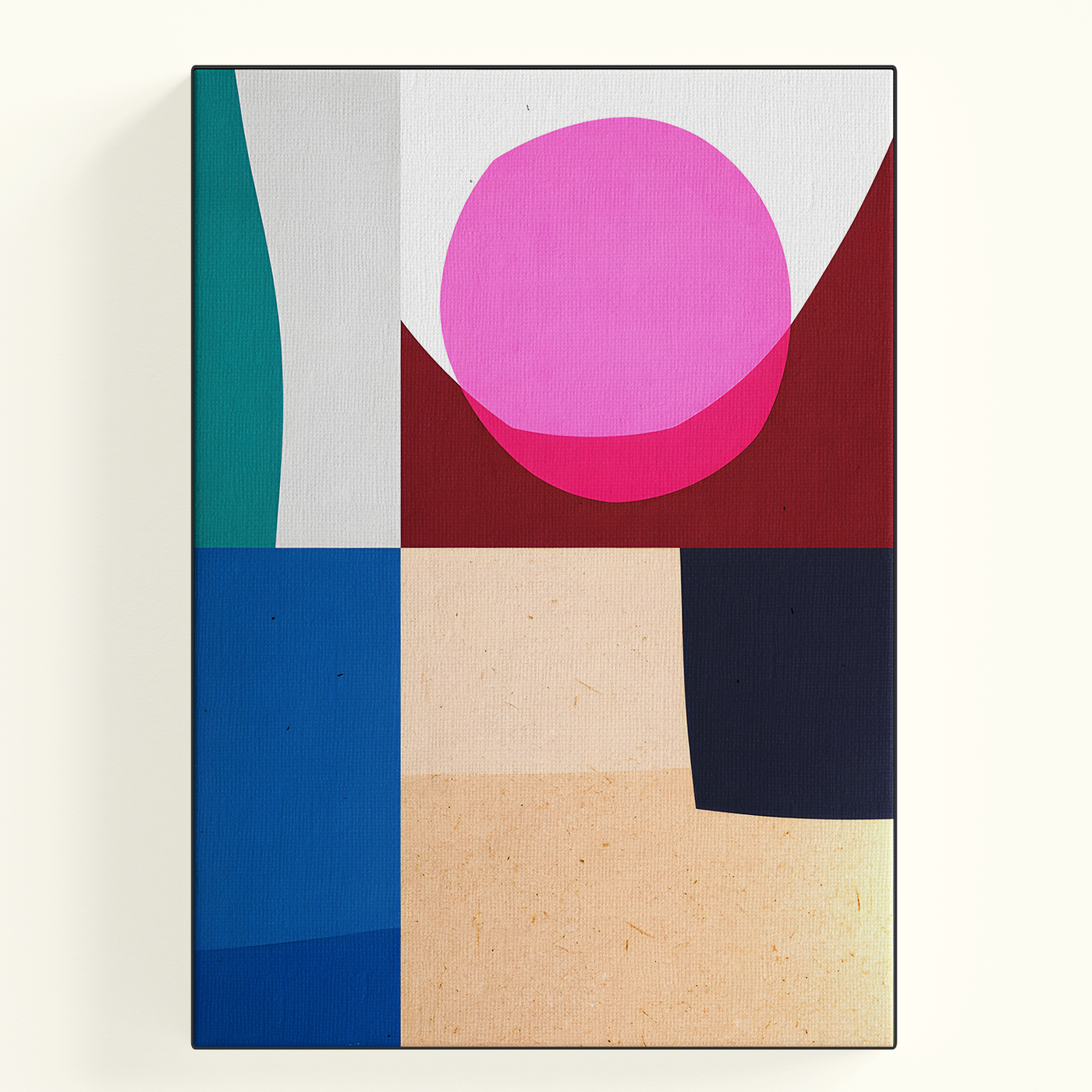 Geometric Color Block Pink Purple Poster