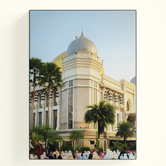Colorful Mosque Building Poster