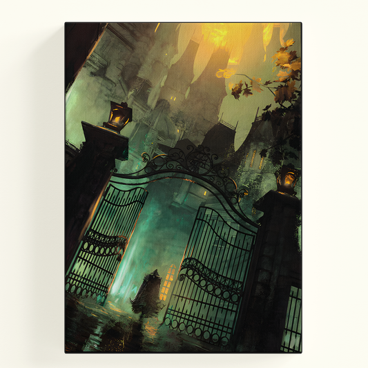 Dark Bloodborne Style Silhouette Poster