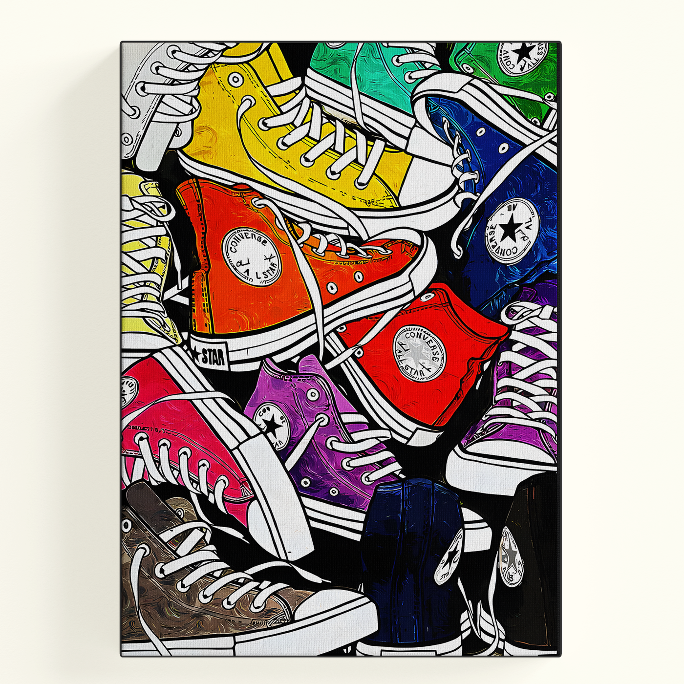 Colorful Sneaker Pop Art Poster