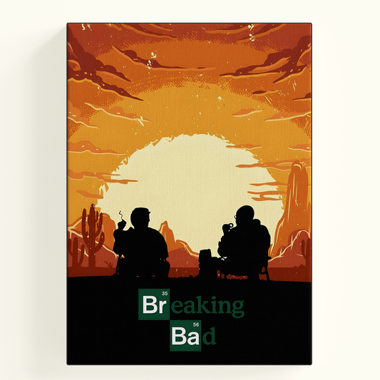 Breaking Bad Western Silhouette Sunset Poster
