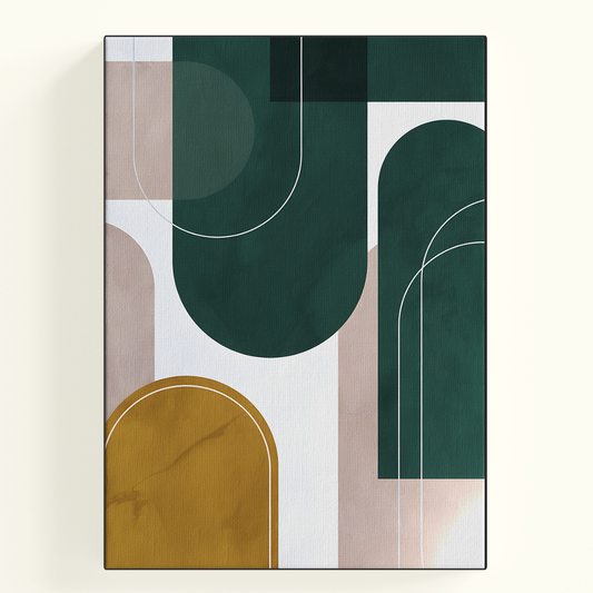 Geometric Abstract Arches Gold Poster