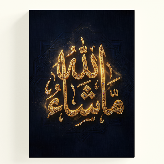 Mashallah Gold Calligraphy Poster