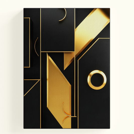 Gold Art Deco Geometric Poster
