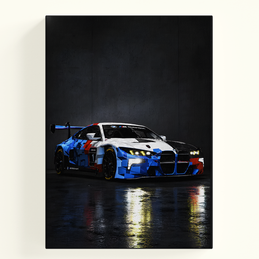 Dark Wet Street Car Poster