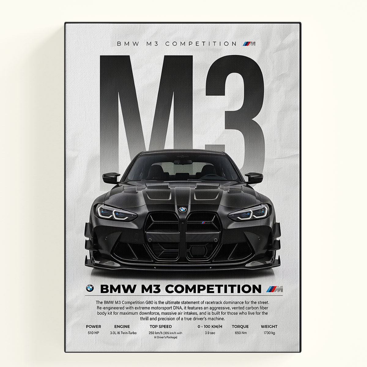 BMW M3 Competition Poster