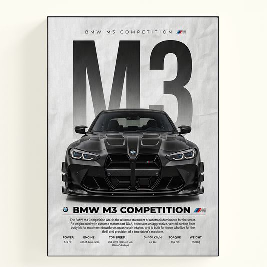 BMW M3 Competition Poster