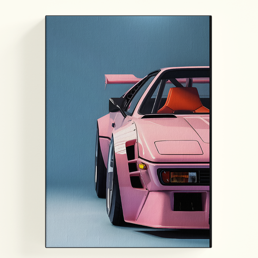 Pink Aesthetic Car Poster