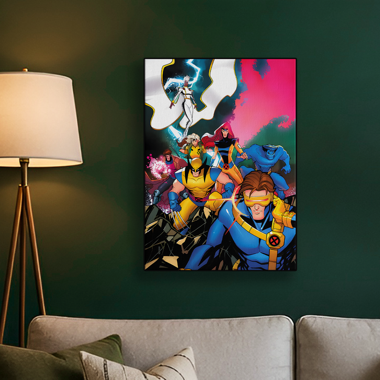 Colorful X-Men Style Hero Group Poster