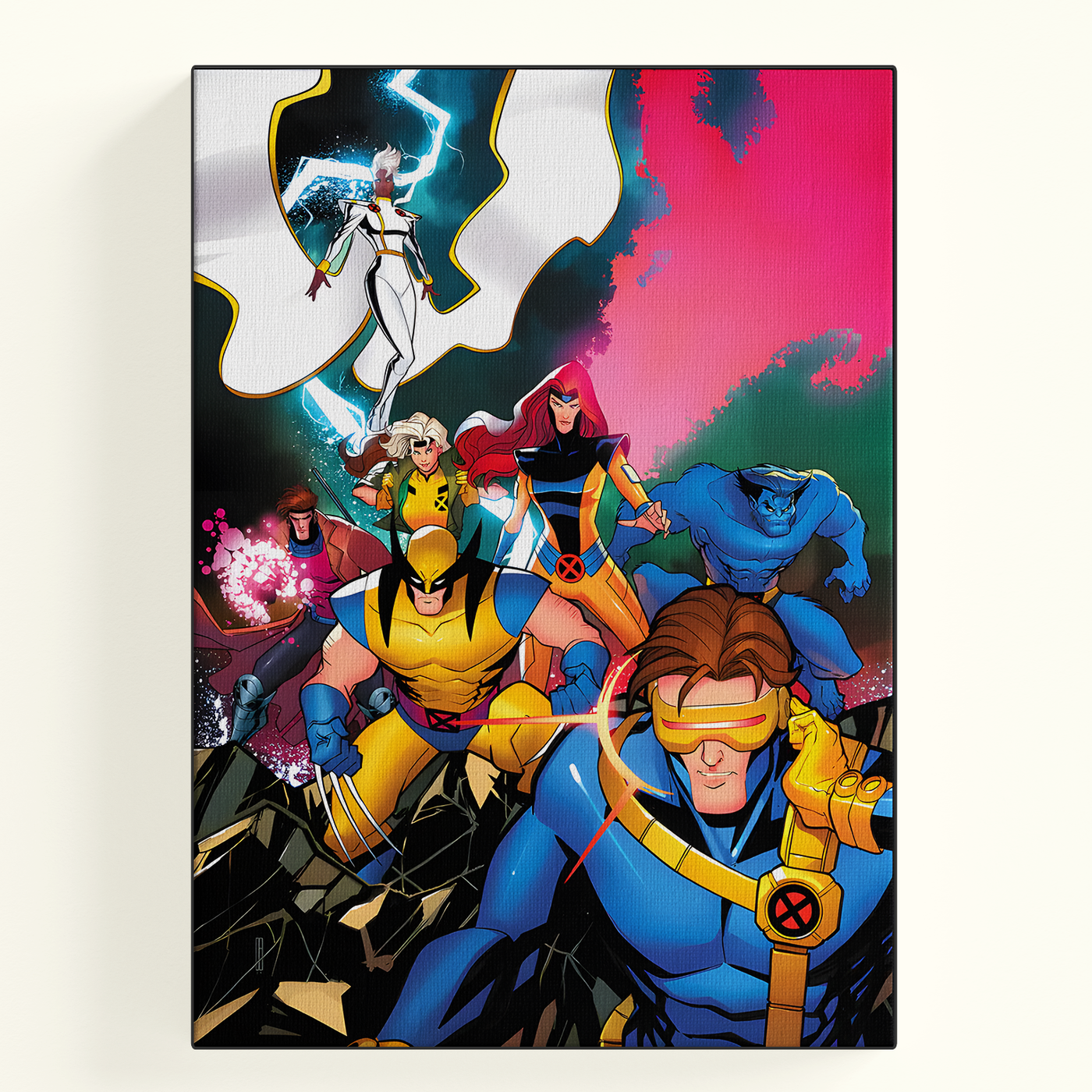 Colorful X-Men Style Hero Group Poster