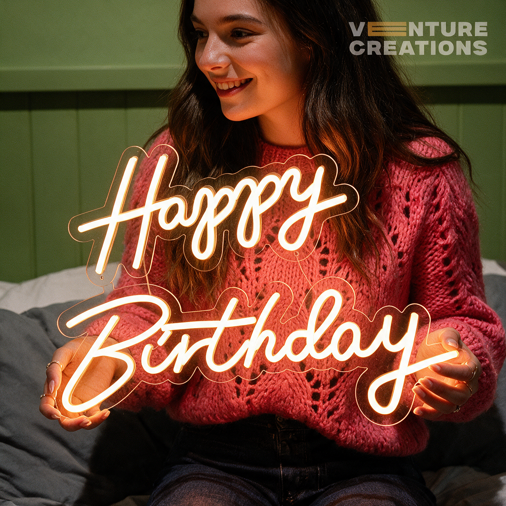 Happy Birthday Neon Sign