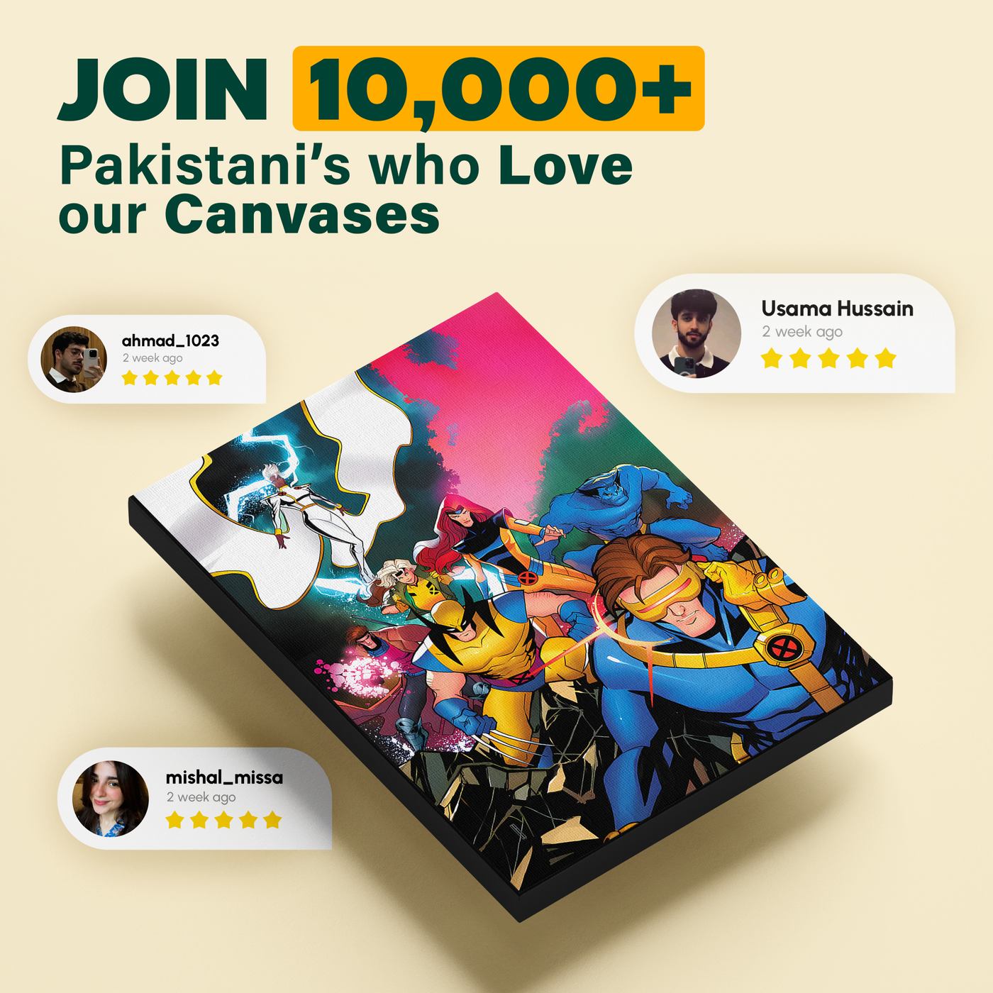 Colorful X-Men Style Hero Group Poster