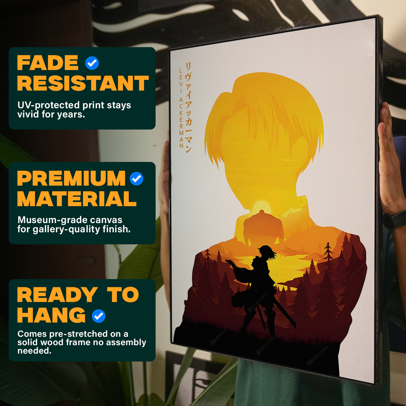 Levi Ackerman Silhouette Poster