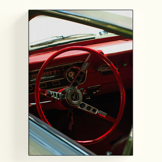 Red Car Interior Poster