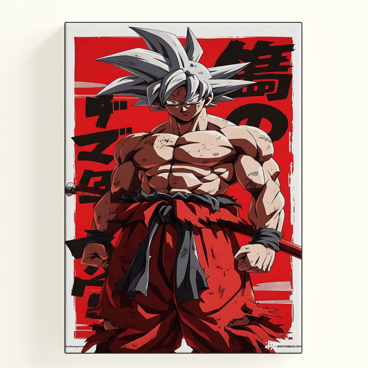 Red Goku Fighting Poster