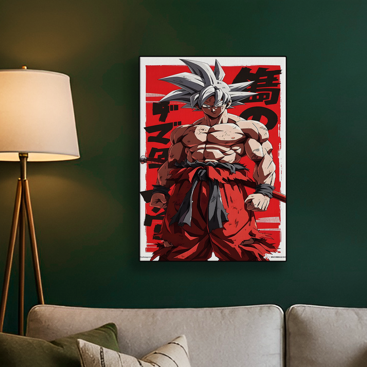 Red Goku Fighting Poster