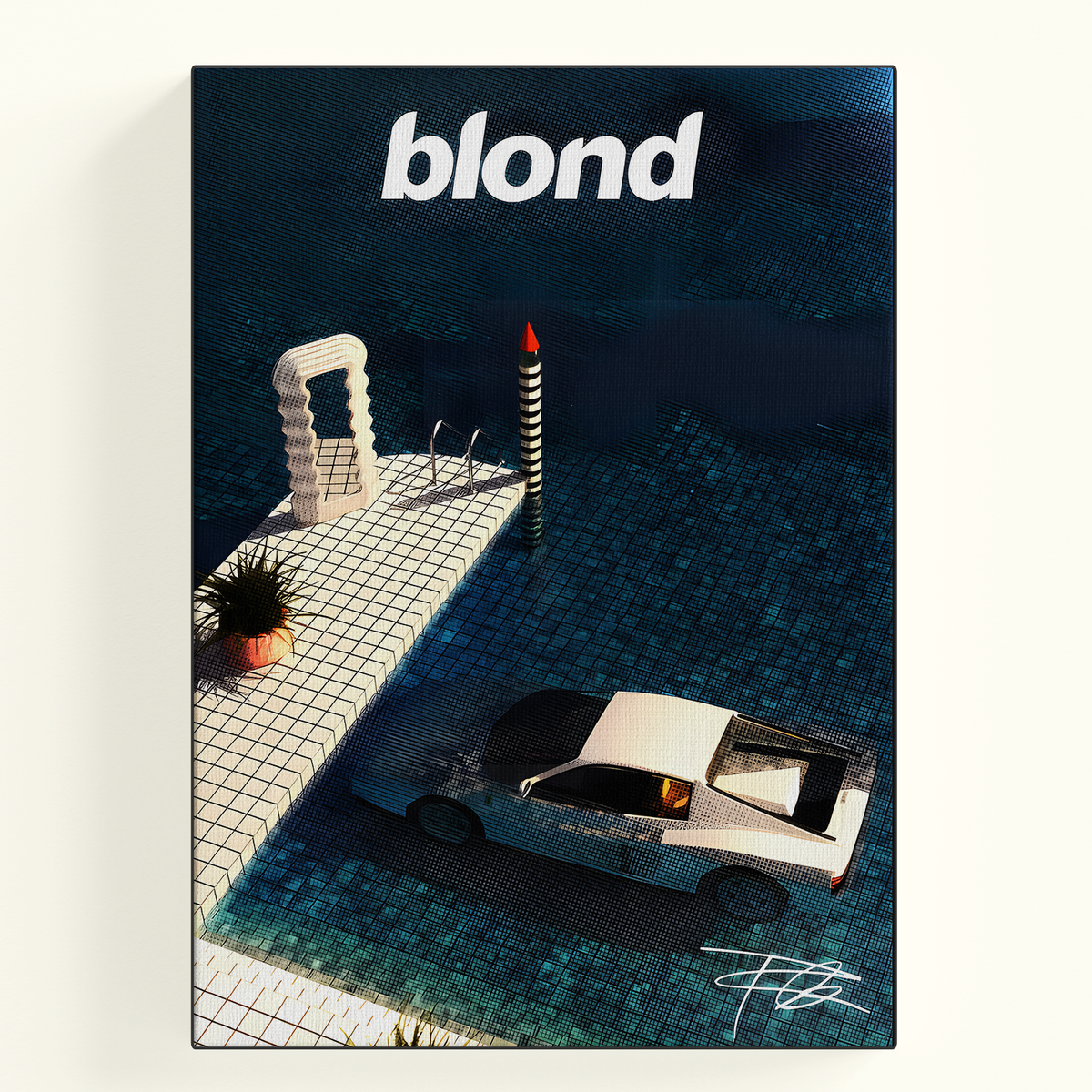 Blond Surfboard Poster
