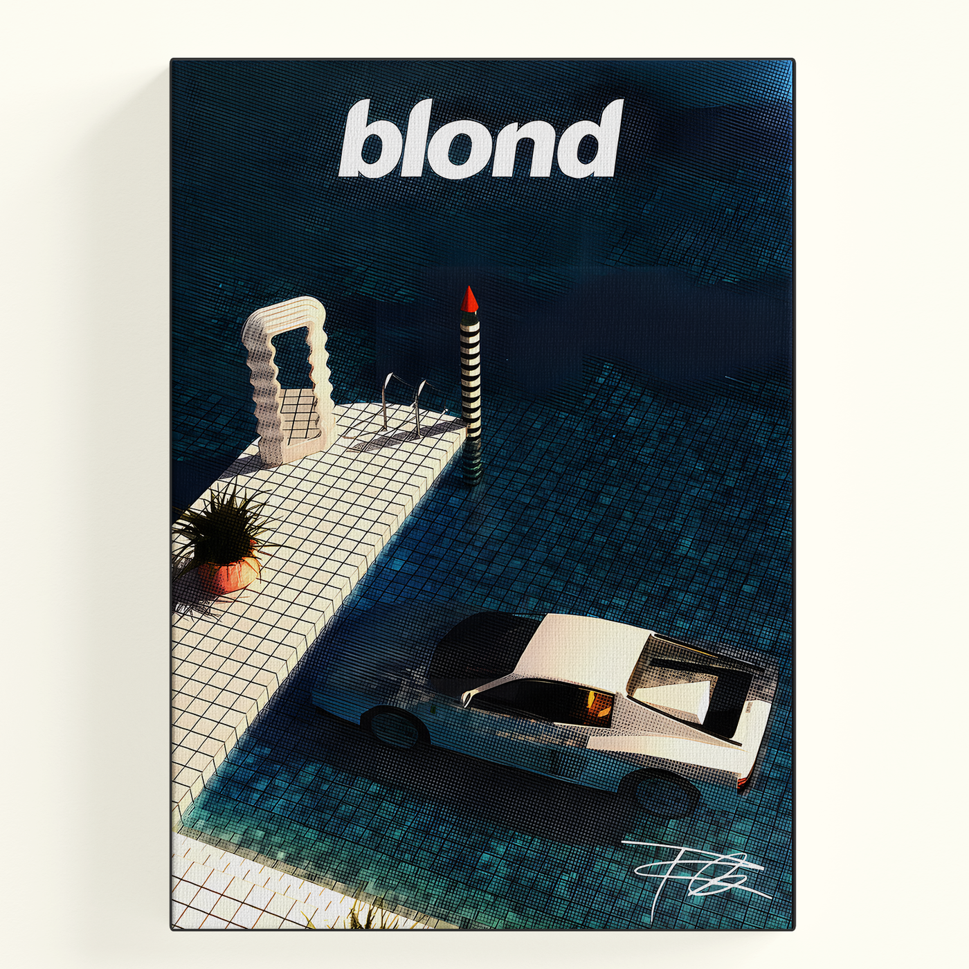 Blond Surfboard Poster
