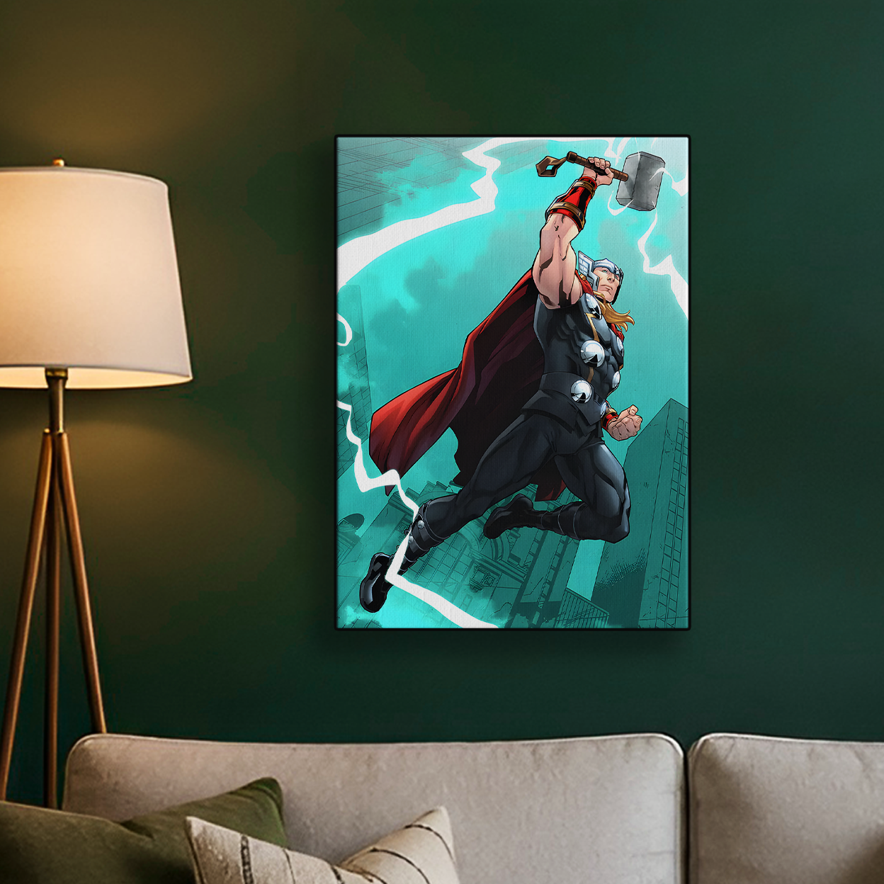 Thor Colorful Comic Poster