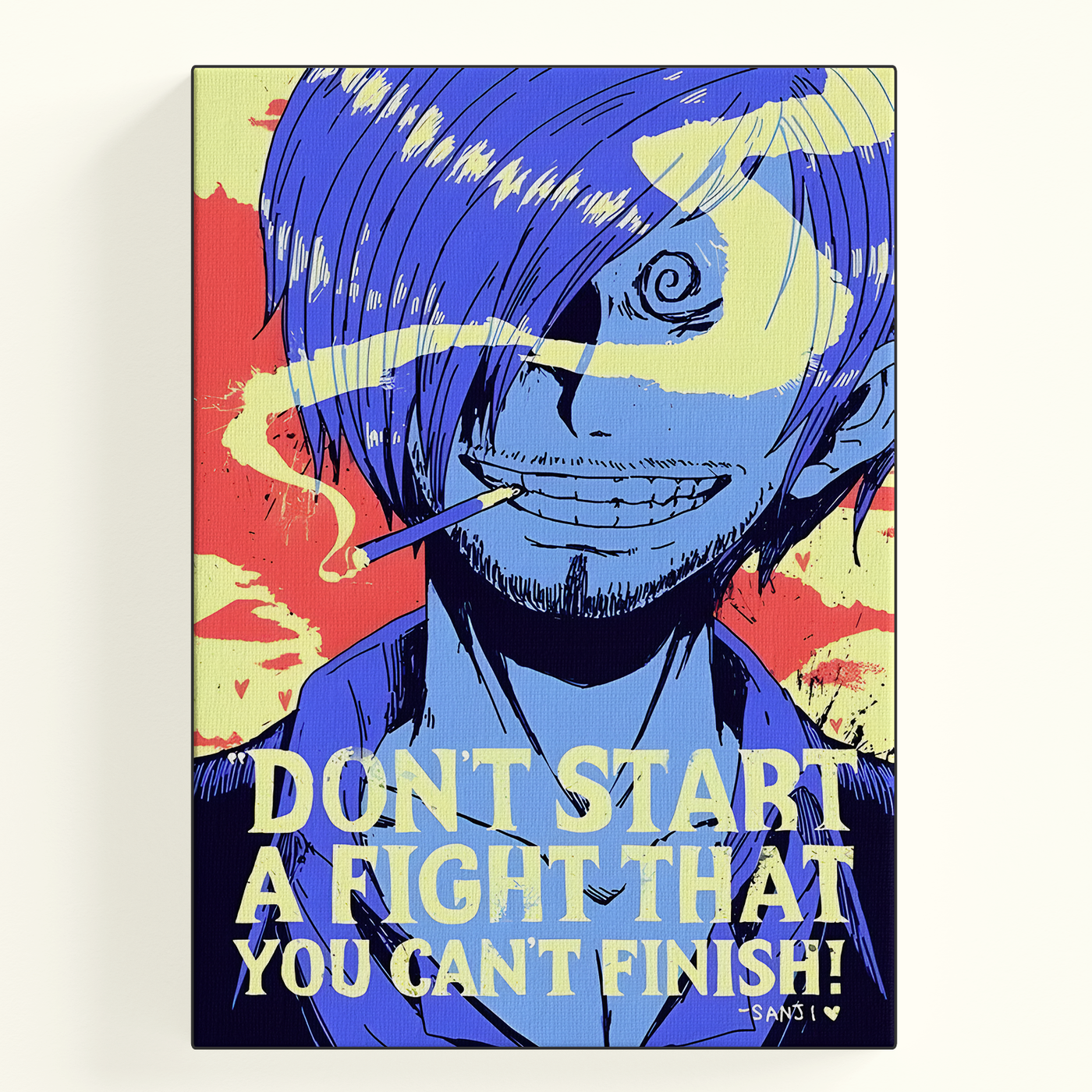 One Piece "Dont Start A Fight" Sanji Poster