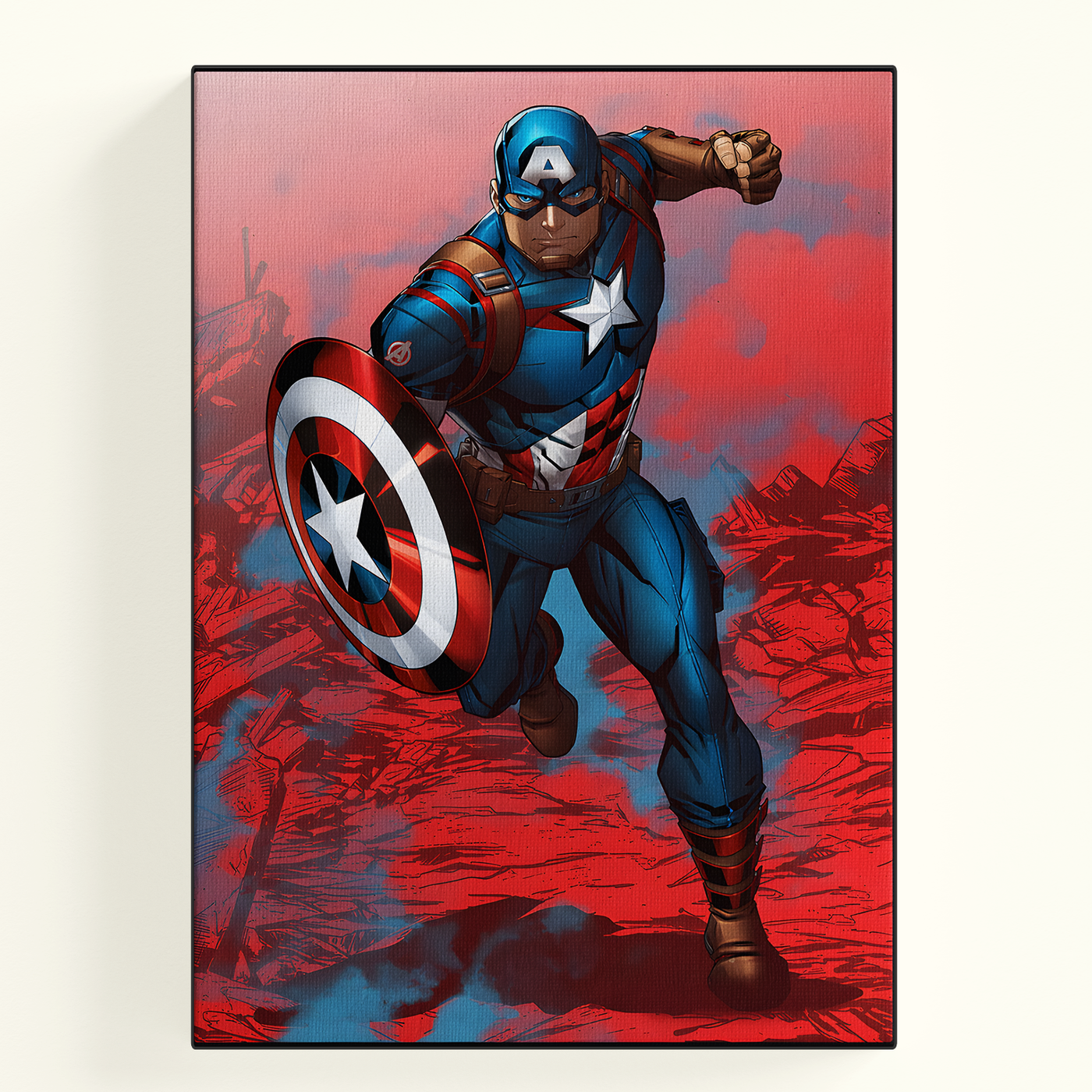 Captain America Colorful Comic Poster