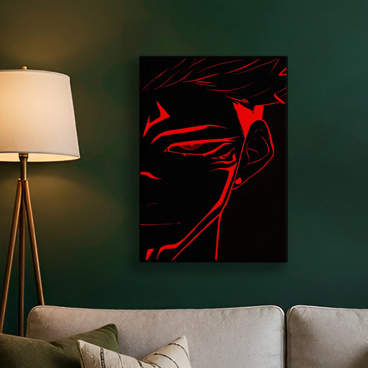Red Abstract Jujutsu Kaisen Poster